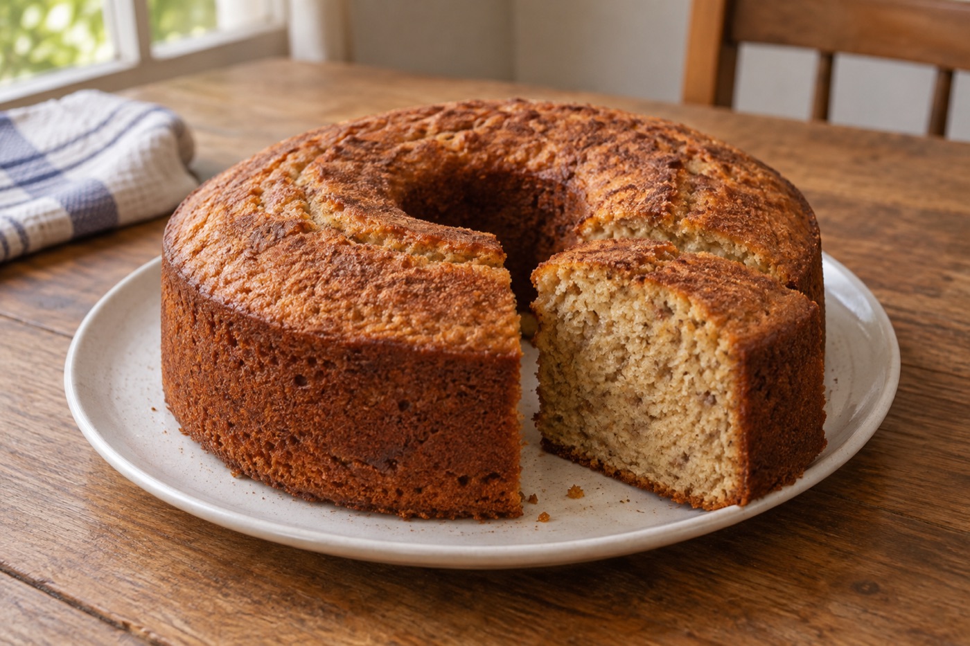 Bolo de banana de liquidificador