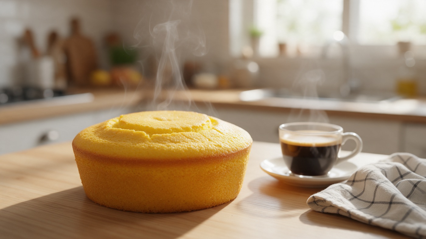 Bolo de fubá cremoso de liquidificador